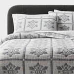 Full/queen Holiday Matelasse Quilt Set Gray - Threshold. Fixed Price $39.97.