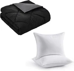 King Bedding Set: 2 Down Alternative Pillows & Reversible Comforter. Fixed Price $139.99.