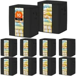 Spacetrove Clothes Storage Bags, 10-PACK Comforter Blanket Organizers, 80L Large. Fixed Price $61.59.