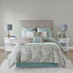 Josefina 8-PIECE Seafoam Polyester King Comforter Set. Fixed Price $109.77.