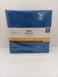 Mainstays Basic Sheet Set King Size Microfiber Blue Complete Brand New. Fixed Price $15.00.