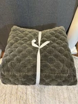 Pottery Barn Velvet Lattice Handcrafted Quilt, King/cal King, Loden. Fixed Price $155.00.