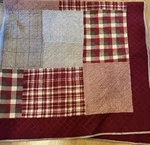Cuddl Duds Plaid Full / Queen Bed Comforter Cozy Brown Red 90 X 95 100% Cotton. Fixed Price $49.99.