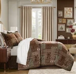 Croscill Galleria 4 Piece Comforter Set - Brown King Nwt. Fixed Price $225.99.