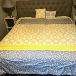 Queen Comforter Bedding Set Gray Yellow Medallion Better Homes Gardens 5 Pc. Fixed Price $19.99.