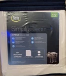Serta White Simply Clean Antimicrobial 3-PIECE Duvet Set Size Full/queen. Fixed Price $19.94.