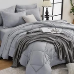 Light Gray Twin Xl Comforter Set 5 Piece Ultra Soft All Season Bedding Hevumyi. Fixed Price $124.99.