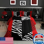 Castle Fairy Leopard Zebra Comforter Set Queenwild Animals Skin Bedding. Fixed Price $70.38.