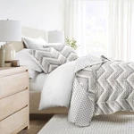 Geometric And Floral Modern Reversible Quilt Shams Set - Becky Cameron,. Fixed Price $53.00.
