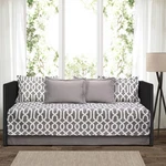 39"X75" 6PC Edward Trellis Daybed Cover Set Gray - Lush Cor. Fixed Price $21.99.