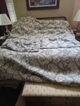 Croscill Nerissa King Comforter Set Gray Beige Floral Overfilled 3-PIECE. Fixed Price $130.00.