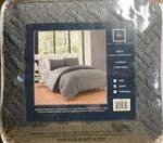 Chic Home 3 Piece Ora Embroidered Quilted Comforter, Gray,. Fixed Price $61.60.