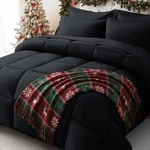 Jollyvogue Queen Comforter Set Ultra-soft 7 Piece Bed In Bag Black Oeko-tex. Fixed Price $56.98.