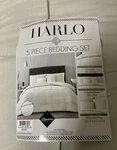 Geneva Home Fashion Reversible Pinch Pleat 5PC Comforter Set Queen Taupe. Fixed Price $52.99.