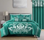 Chezmoi Collection Royale 7-PIECE Bedding Set Jacquard Floral Comforter. Fixed Price $99.99.