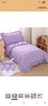 4 Pieces Toddler Bedding Girls, Double Ruffles Comforter Sets Lavende.... Fixed Price $24.00.
