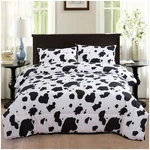 Perfemet 3PCS Cow Print Comforter Set King Size Black And White Kitchen. Fixed Price $66.29.