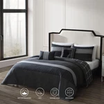 Bebejan Kyle Black 100% Cotton Sateen 5 Piece Reversible Comforter Set. Fixed Price $139.99.