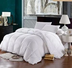 Solid 500 Tc Siberian Down Comforter 750 Fp Extra Warm Winter Weight Baffle Box. Fixed Price $129.99.
