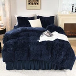 Litanika Navy Blue Fluffy Comforter Queen Luxury Fuzzy Plush Faux Fur Bedding 3. Fixed Price $108.12.