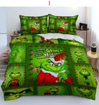 Holiday Gift, The Grinch Funny Bedding Duvet Cover Set (4PCS). Fixed Price $59.99.