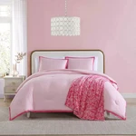 Betseyville Johnson Signature Hotel Solid Pink Twin 3PC Comforter Sham Bonus Set. Fixed Price $18.99.