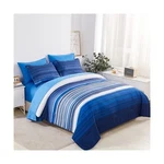 Kakijumn 7 Piece Bed In Bag Stripe Comforter Set Queen Size, White And Blue.... Fixed Price $92.98.