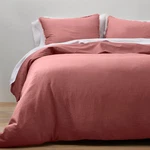 King Heavyweight Linen Blend Duvet & Sham Set Rose - Casaluna. Fixed Price $59.99.