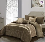 Nanshing 7PC King Trinity Comforter Set Taupe Nwt $310. Fixed Price $137.32.