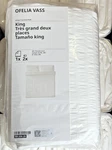 Ikea Ofelia Vass King Duvet Cover W/ Pillowcases Dobby Woven Bed Set White New. Fixed Price $92.75.