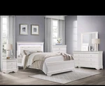 New White Light Led 5PC Queen King Bedroom Set Modern Chic Furniture Bed/d/m/n/c. Fixed Price $1600.00.