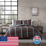 Eddie Bauer - Queen Comforter Set Reversible Plaid Bedding Matching Shams Cozy. Fixed Price $199.81.