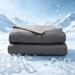 Cooling Comforter Queen, Double-sided Fabric Hot Sleepers, 90''X90. Fixed Price $99.99.