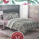 Martha Stewart Deck The Halls 3 Pc King Comforter 108" X 96" Holly Poinsetta. Fixed Price $165.00.