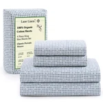 Lane Linen 100% Organic Cotton Printed King Size Bedding Sheets & Pillowcases.... Fixed Price $57.72.