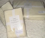 Crate & Barrel Mellow Organic Cotton King Duvet Cover Set Pearl 2 Shams Bedding. Fixed Price $59.99.
