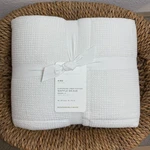 Pottery Barn European Flax Linen Waffle Comforter Sham Set (2) King White. Fixed Price $99.00.
