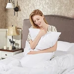 2 Pack Down Feather Bed Pillows King Or Queen Size Cotton Cover. Fixed Price $54.14.