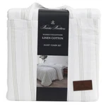 Brooks Brother Full/queen Duvet Linen Cotton Striped Pattern Cover/shams Sage Nw. Fixed Price $89.99.