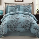 Reversible Leaf Comforter Set 8 Piece Microfiber Bed Hypoallergenic Washable. Fixed Price $67.18.