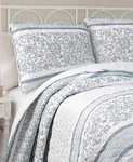 Lush D Cor Nisha Botanical Reversible 3PC Full/queen Quilt Set Blue. Fixed Price $84.99.