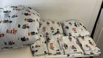 7 Piece Polo Ralph Lauren Teddy Bear Striped Full Comforter Sheet Set. Fixed Price $180.00.