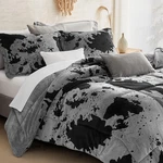 Petrichor Velvet Flannel King Comforter Set-cow Print Western Style Blanket,luxu. Fixed Price $100.56.