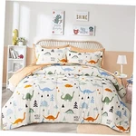 Joyreap Bed Bag Cotton, Dinosaur Reversible TWIN-6PIECES Orange. Fixed Price $99.20.