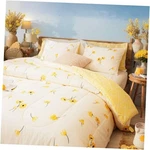 Floral Comforter Women Girls Bedding Set Lucky Clover Flowers Twin Yellow. Fixed Price $77.50.