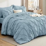 Bedsure Queen Comforter Set 7 Piece Light Blue. Fixed Price $104.99.