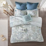 Madison Park 3 Piece Cotton Floral Printed Reversible Duvet Cover Set Queen King. Fixed Price $90.99.