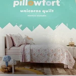 Pillowfort Unicorn 3 Piece Comforter Set Full Queen Girls White Pink Rainbow New. Fixed Price $69.00.
