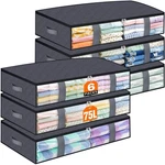 Tastictotes Under Bed Storage Containers 6 Pack Collapsible Blanket Shoe Clothes. Fixed Price $56.10.