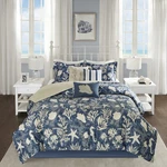 Madison Park 100% Cotton Comforter Set - Coastal Coral, Starfish Design All Seas. Fixed Price $185.03.